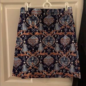 Navy/tan/white mini Skirt